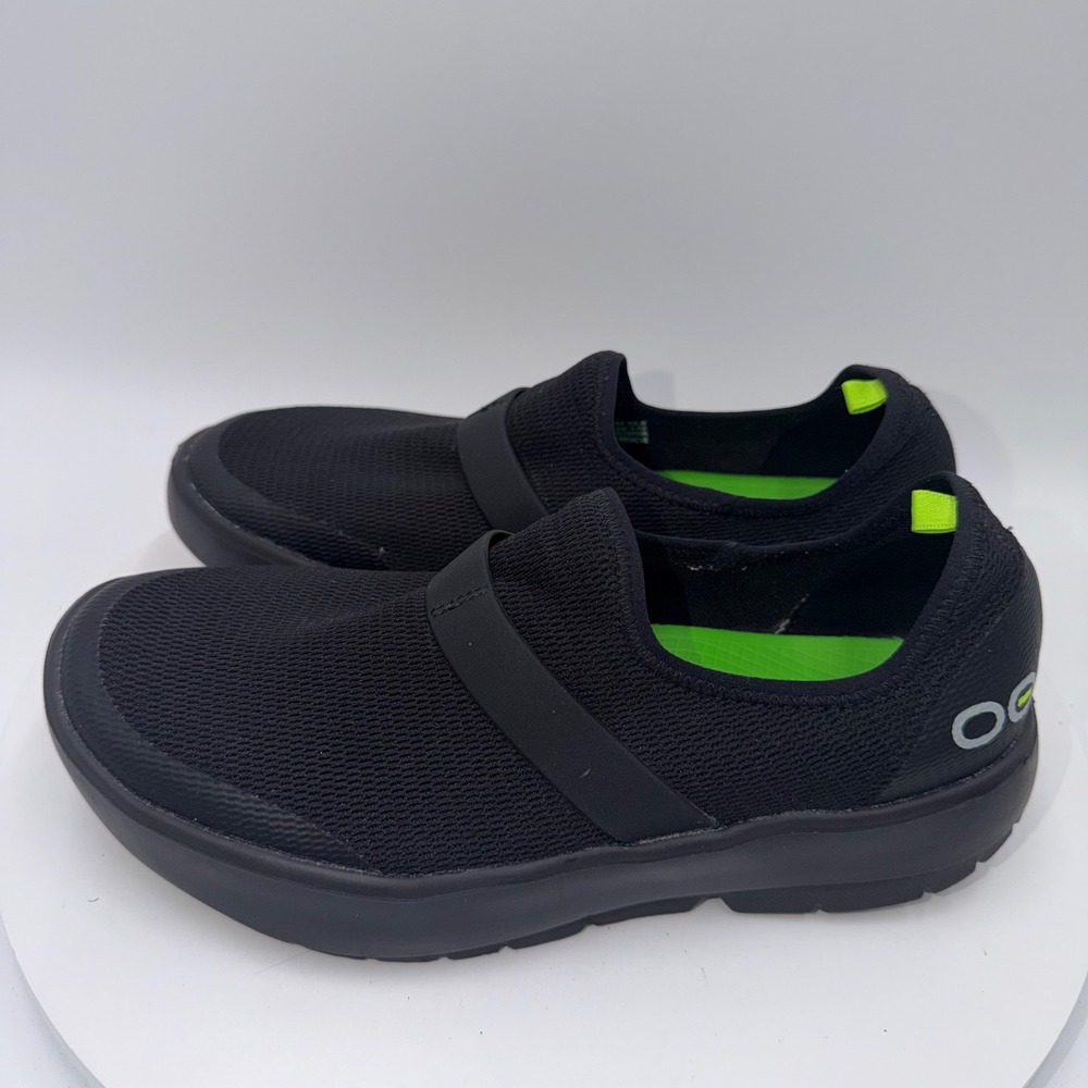 Oofos OOmg Low Black Recovery Slip On Shoes Womens 8.5